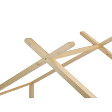 Load image into Gallery viewer, Minto Single Wooden House Bed Frame - Oak