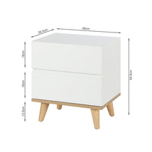 Load image into Gallery viewer, Hudson Wooden Bedside Table  - White