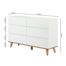 Load image into Gallery viewer, Hudson 6 Drawers Lowboy - White