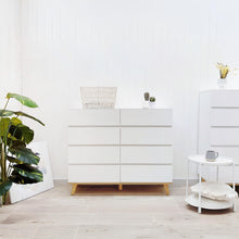 Load image into Gallery viewer, Hudson 8 Drawers Lowboy - White