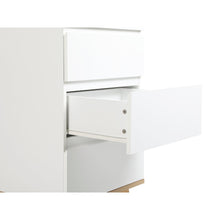 Load image into Gallery viewer, Hudson Wooden Slim Tallboy 6 Drawers - White