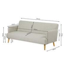 Load image into Gallery viewer, Silverton 3 Seater Sofa Bed - Light Grey