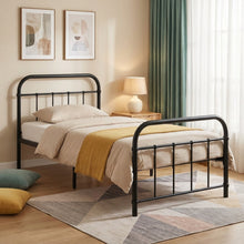 Load image into Gallery viewer, Taylor Single Metal Bed Frame - Black