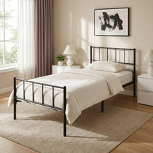 Load image into Gallery viewer, Keira Single Metal Bed Frame - Black