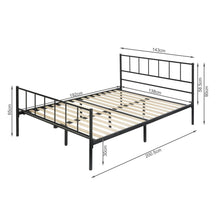 Load image into Gallery viewer, Keira Double Metal Bed Frame - Black