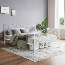 Load image into Gallery viewer, Manaia Double Metal Bed Frame - White