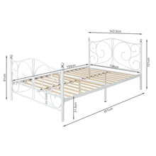 Load image into Gallery viewer, Manaia Double Metal Bed Frame - White