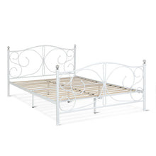 Load image into Gallery viewer, Manaia Queen Metal Bed Frame - White