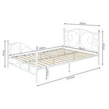 Load image into Gallery viewer, Manaia Queen Metal Bed Frame - White