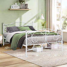 Load image into Gallery viewer, Manaia Queen Metal Bed Frame - White