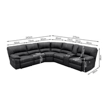 Load image into Gallery viewer, Kingston Electric Recliner Corner Sofa - Black