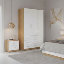 Load image into Gallery viewer, Harris 3 Door Wardrobe with 3 Drawers - Oak+White