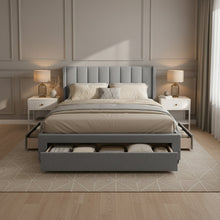 Load image into Gallery viewer, Hopkins Queen Bed Frame with Storage - Light Grey