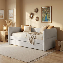 Load image into Gallery viewer, Joyce Single Trundle Bed Frame - Pearl