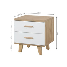 Load image into Gallery viewer, Alton Bedside Table - Natural + White
