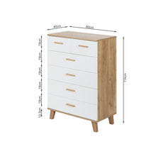 Load image into Gallery viewer, Alton Tallboy 6 Drawers - Natural + White