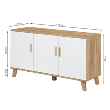 Load image into Gallery viewer, Alton Sideboard Buffet Table - Natural+White