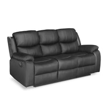 Load image into Gallery viewer, Wilson Manual 3 Seater Recliner Sofa - Black