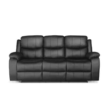 Load image into Gallery viewer, Wilson Manual 3 Seater Recliner Sofa - Black