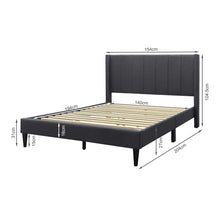 Load image into Gallery viewer, Careys Double Bed Frame - Dark Grey