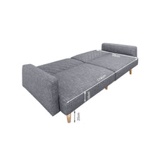 Load image into Gallery viewer, Cordova 3 Seater Sofa Bed - Dark Grey