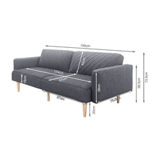 Load image into Gallery viewer, Cordova 3 Seater Sofa Bed - Dark Grey