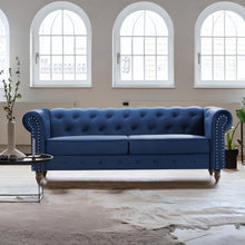 Load image into Gallery viewer, Chesley Velvet 3 Seater Sofa - Navy Blue