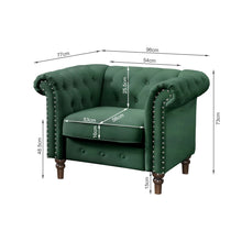 Load image into Gallery viewer, Chesley Velvet Occasional Chair - Green