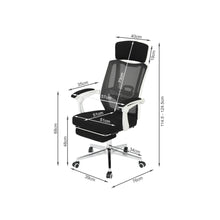 Load image into Gallery viewer, Melissa Office Chair with Footrest - Black + White