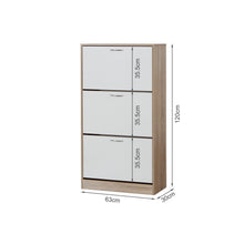 Load image into Gallery viewer, Anau 3 Drawer Shoe Cabinet Storage Rack - Oak