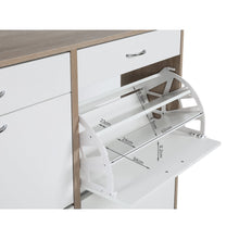 Load image into Gallery viewer, Rotoroa 6 Drawer Shoe Cabinet Storage Rack - Oak + White
