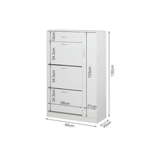Load image into Gallery viewer, Horotea 4 Drawer Shoe Cabinet Storage Rack - White