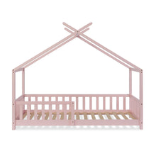 Load image into Gallery viewer, Minto Single Wooden House Bed Frame - Pink