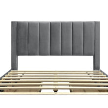 Load image into Gallery viewer, Columbia Double Fabric Bed Frame with 4 Drawers - Grey