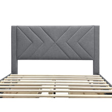 Load image into Gallery viewer, Haydon Double Fabric Bed Frame with 4 Drawers - Light Grey