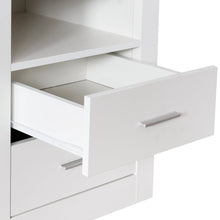 Load image into Gallery viewer, Mateo Wooden Bedside Table with 2 Drawer - White