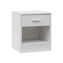 Load image into Gallery viewer, Clayton Bedside Table with Drawer - White