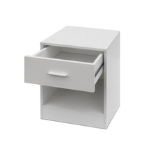 Load image into Gallery viewer, Clayton Bedside Table with Drawer - White