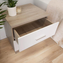 Load image into Gallery viewer, Bram Bedside Table - Oak + White