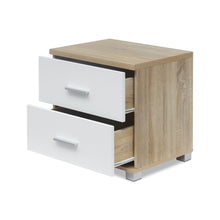 Load image into Gallery viewer, Bram Bedside Table - Oak + White