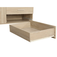 Load image into Gallery viewer, Bram 3 Door Wardrobe Cabinet with Mirror - Oak