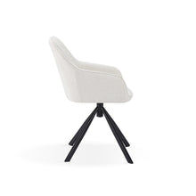 Load image into Gallery viewer, Ramona Boucle Dining Chair - Set of 2 - White + Black