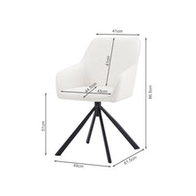 Load image into Gallery viewer, Ramona Boucle Dining Chair - Set of 2 - White + Black