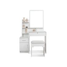 Load image into Gallery viewer, Zinnia 2 Drawer Dressing Table Set 2pcs - White