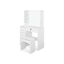 Load image into Gallery viewer, Carnation Dressing Table with Drawers Set 2pcs - White
