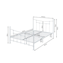 Load image into Gallery viewer, Gingera Double Metal Bed Frame - White