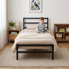 Load image into Gallery viewer, Dowe Single Metal Bed Frame - Black