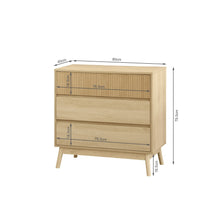 Load image into Gallery viewer, Shawnee 3 Drawers Tallboy - Oak
