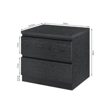Load image into Gallery viewer, Tongass Wooden Bedside Table - Black