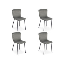 Load image into Gallery viewer, Darius Velvet Dining Chairs - Set of 4 - Dark Grey